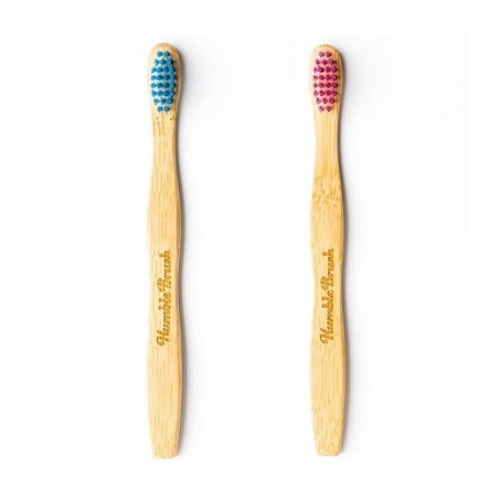 THE HUMBLE.CO Brosse à dents multicolores en bambou pour enfants