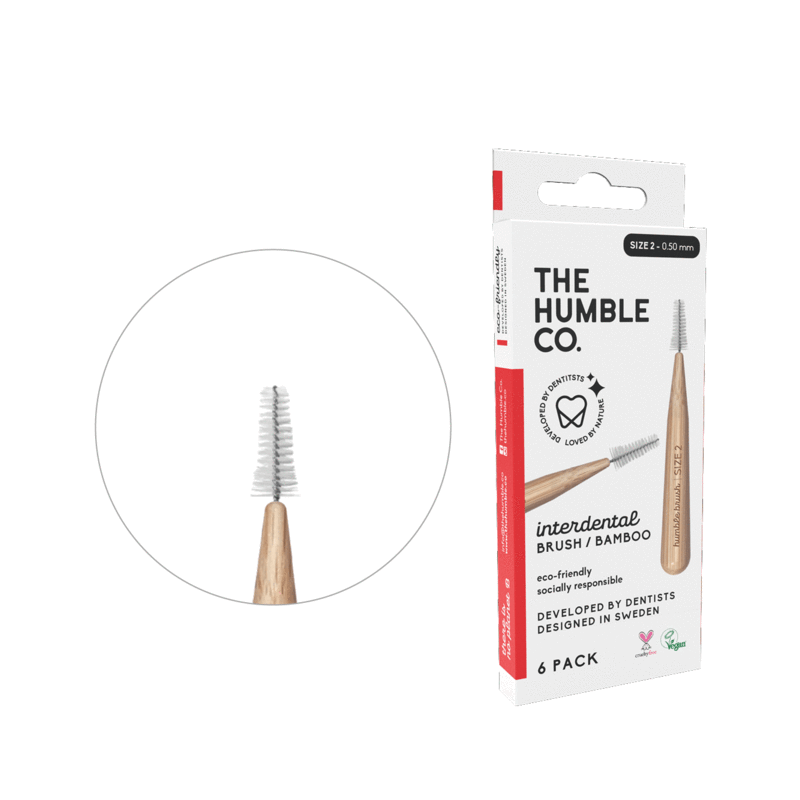 THE HUMBLE.CO Brosse Interdentaire en Bamboo Rouge Taille 2 0.4mm Humble