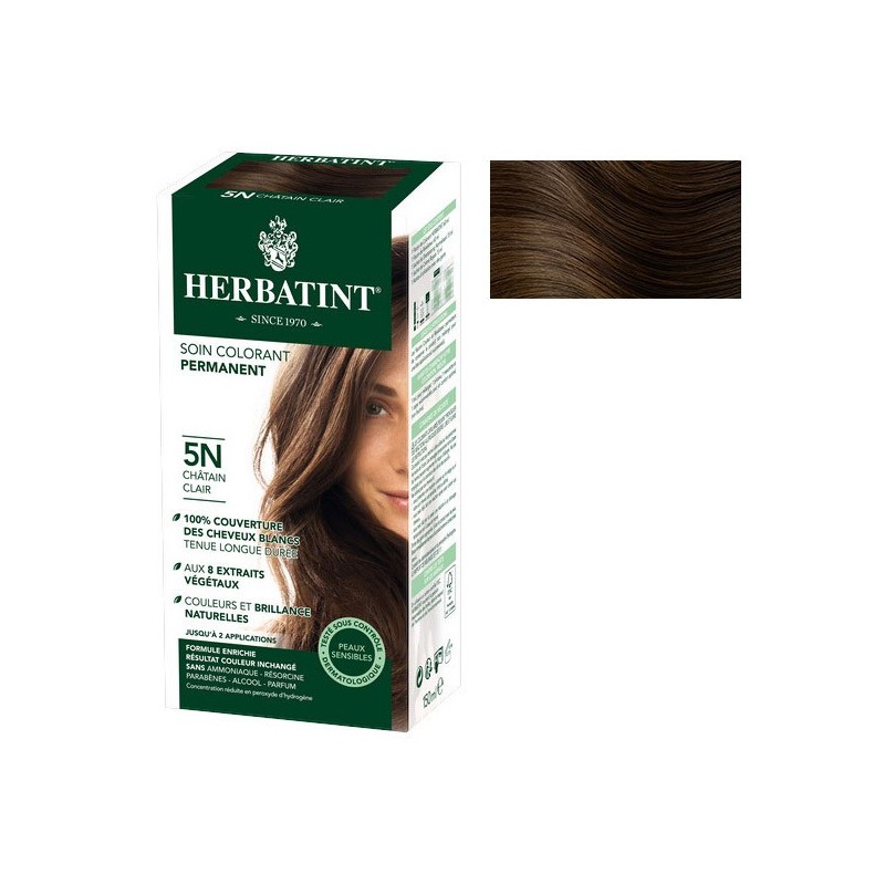 HERBATINT- Coloration Cheveux Naturelle 5N châtain claire - 150ml -