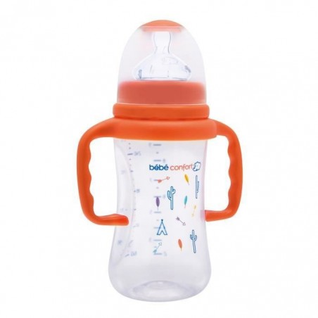 BÉBÉ CONFORT Biberon Maternité avec poignées 270 ml – Indians corail (6-24M +)