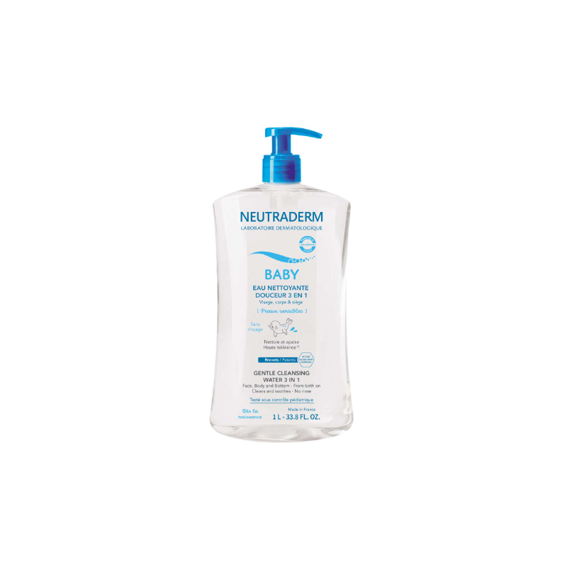 NEUTRADERM BABY Eau Nettoyante Douceur 3 en 1 (1litre)