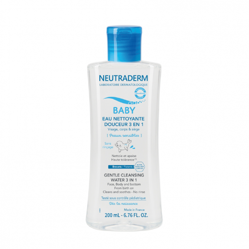 NEUTRADERM BABY Eau Nettoyante Douceur 3 en 1 (200 ml)