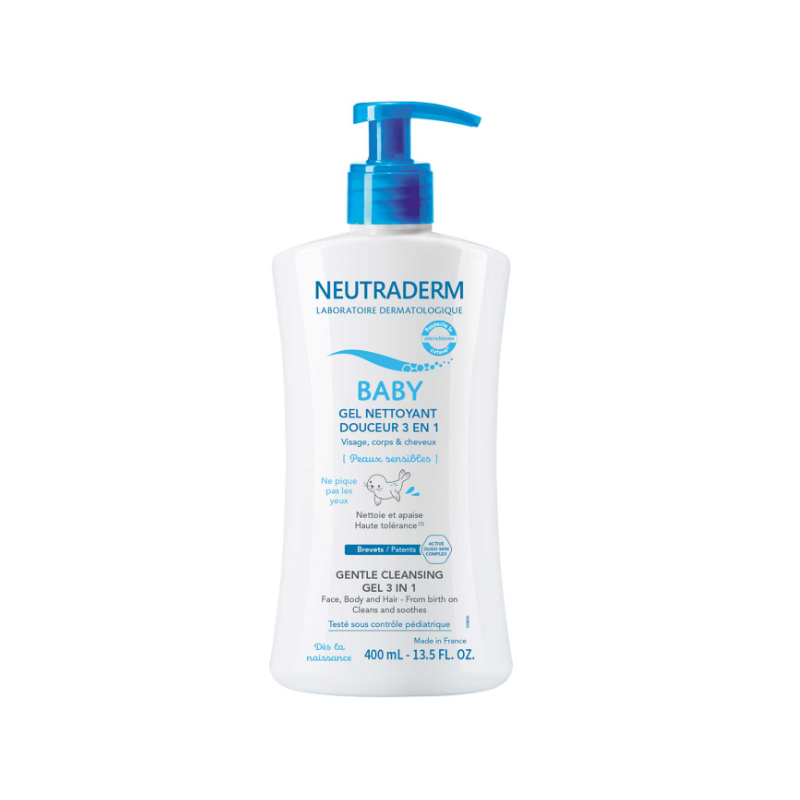 NEUTRADERM BABY Gel Nettoyant Douceur 3 en 1 (400 ml)