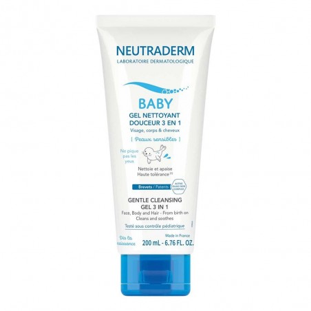 NEUTRADERM BABY Gel Nettoyant Douceur 3 en 1 (200 ml)