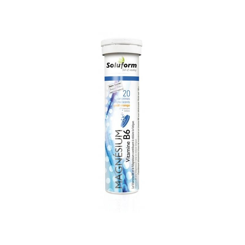 SOLUFORM Magnésium Vitamine B6 boite 20 comprimés effervescents