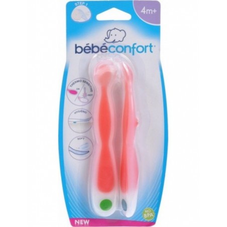 BEBE CONFORT cuillères en silicone douce thermosensible lot 2 unités