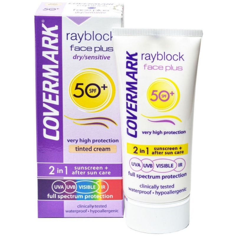 COVERMARK Rayblock Face Plus dry/sensitive SPF50+ 2 en 1 Soft Brown