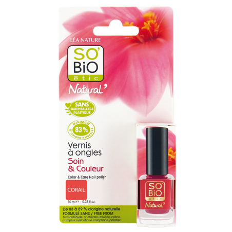 SO'BIO ETIC Vernis à Ongles N04 VIBRANT CORAIL 10 ml