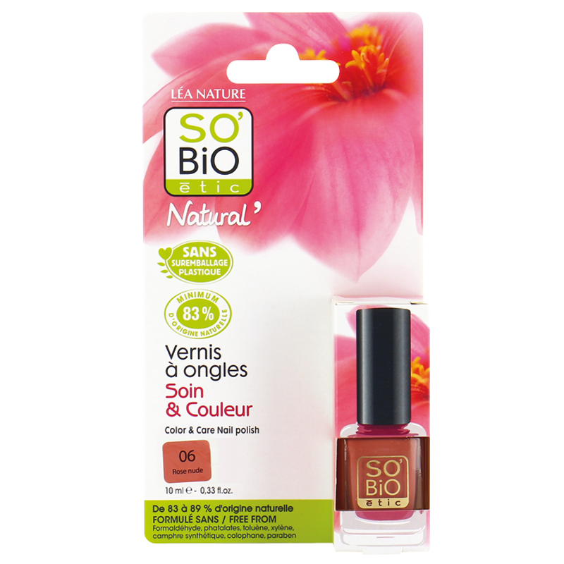 SO'BIO ETIC Vernis à Ongles N06 ROSE NUDE 10 ml