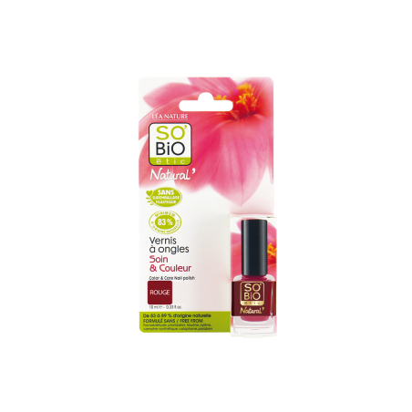 SO'BIO ETIC Vernis à Ongles N01 SEDUISANT ROUGE 10 ml