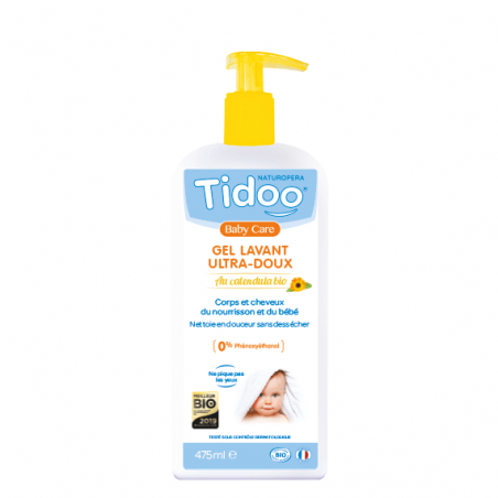 TIDOO BABY CARE gel lavant ultradoux au Calendula | 475 ml