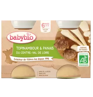 BABYBIO TOPINAMBOUR & PANAIS Petits pots de légumes | 2 x 130 G