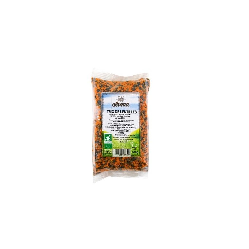 Alvena Trio de lentilles 500g