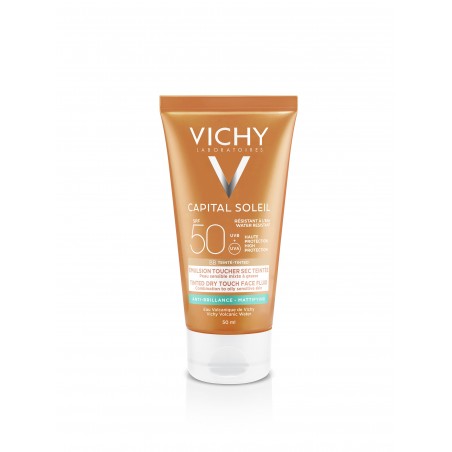 Vichy Capital Soleil BB Émulsion Toucher Sec Teintée SPF50 Peau Sensible Mixte à Grasse | 50ml