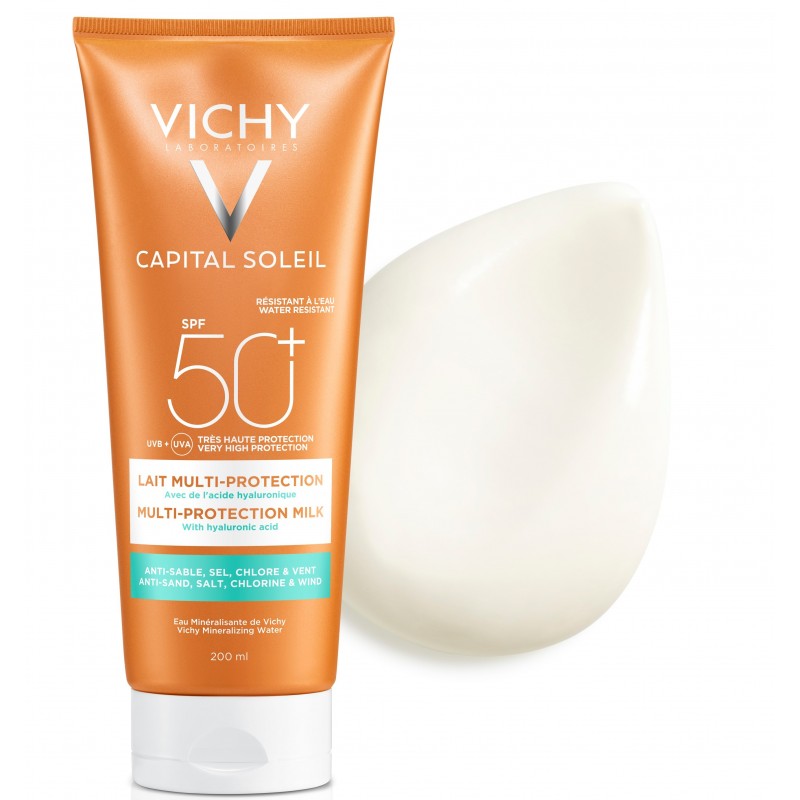 Vichy Capital Soleil Lait Multi-Protection SPF50+ Tous Types de Peaux | 200ml