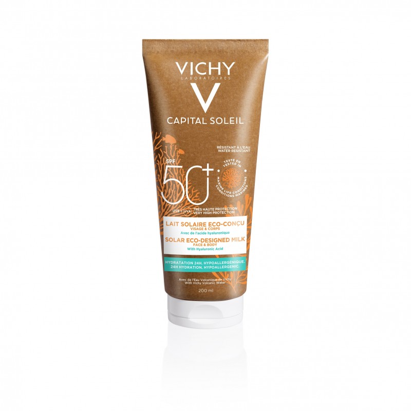 Vichy Capital Soleil Lait Solaire Eco-Conçu Tous Types de Peaux | 200ml