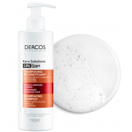 Vichy Dercos Kera-Solutions Shampoing Reconstituant Cheveux Secs et Abîmés | 250ml