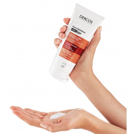 Vichy Dercos Après-Shampoing Kera-Solutions Masque 2min. Réparateur Cheveux Secs et Abîmés | 200ml