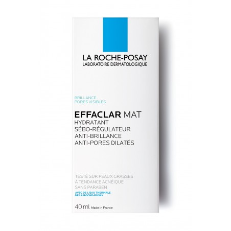 La Roche-Posay Effaclar Mat Hydratant Sébo-Régulateur Peau Grasse et Sensible | 40ml