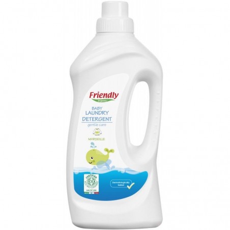 FRIENDLY Baby liquide lessive Bébé savon de marseille naturel | 1L