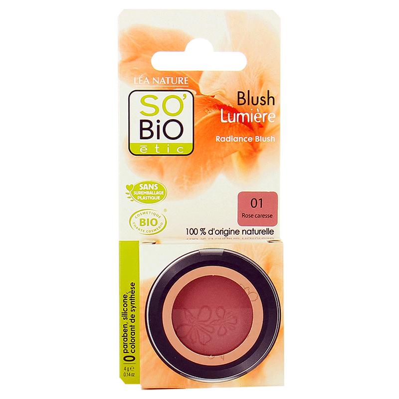 So'bio Etic Blush Fard à Joues Bio Lumière Rose Caresse 01