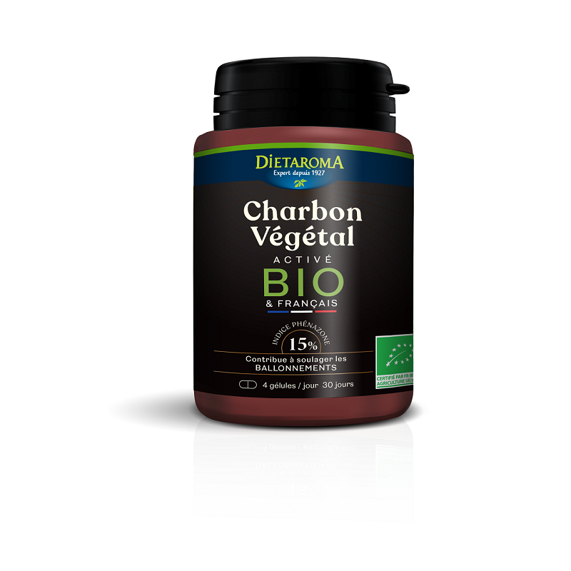 DIETAROMA charbon végétal activé BIO boite 120 gélules