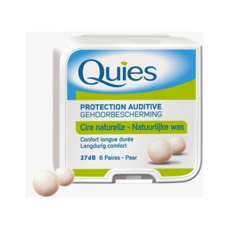 Quies protection auditive cire naturelle 27db B8 paire