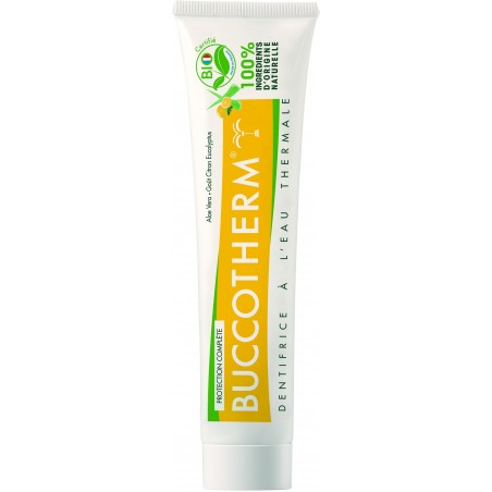 BUCCOTHERM Dentifrice Protection Complète au Citron eucalyptus certifié BIO 75 ml