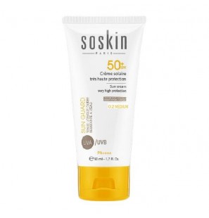 SOSKIN Crème Solaire Teinté Très Haute Protection SPF50+