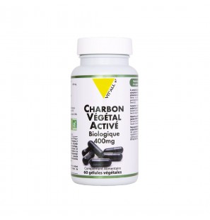 VIT'ALL+ charbon végétal actif 400mg boite 60 gélules