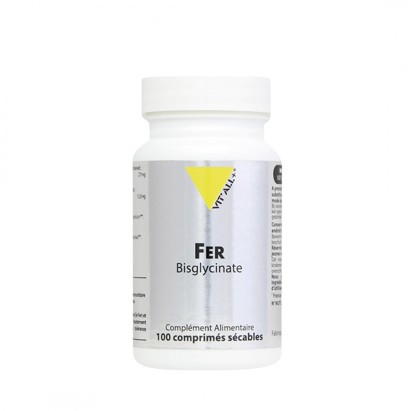 VIT'ALL+ Fer Bisglycinate 27mg boite 100 comprimés