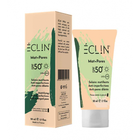 ECLIN crème solaire Mat+ pores spf 50+ | 50 ml