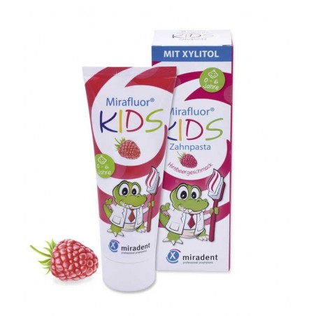 MIRADENT MIRAFLUOR KIDS dentifrice Framboise 75 ml