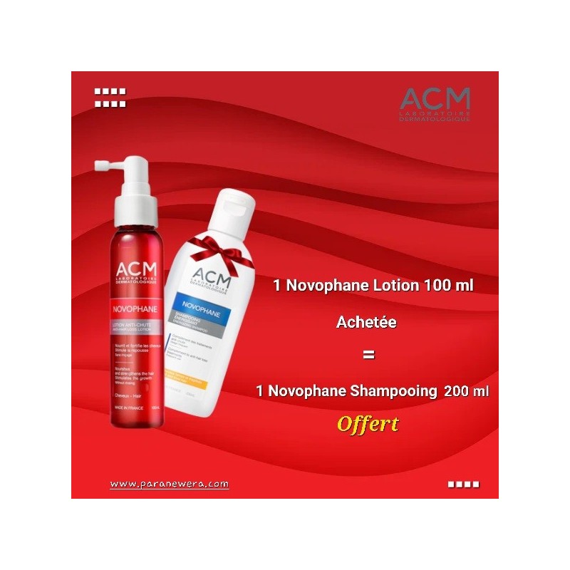 ACM NOVOPHANE Offre lotion anti-chute 100 ml + Novophane shampooing 200 ml Offert