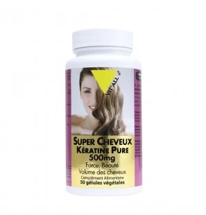 VIT'ALL+ Super Cheveux Kératine Pure 500mg | 50 gélules