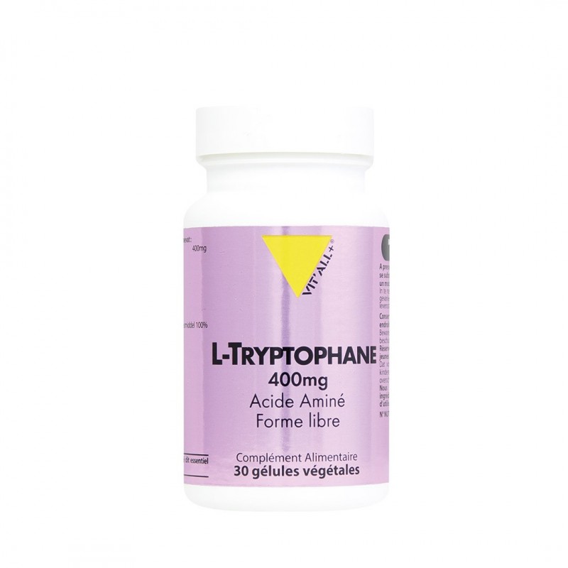 VIT'ALL+ L-Tryptophane 400mg boite 30 gélules végétales