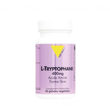 VIT'ALL+ L-Tryptophane 400mg boite 30 gélules végétales