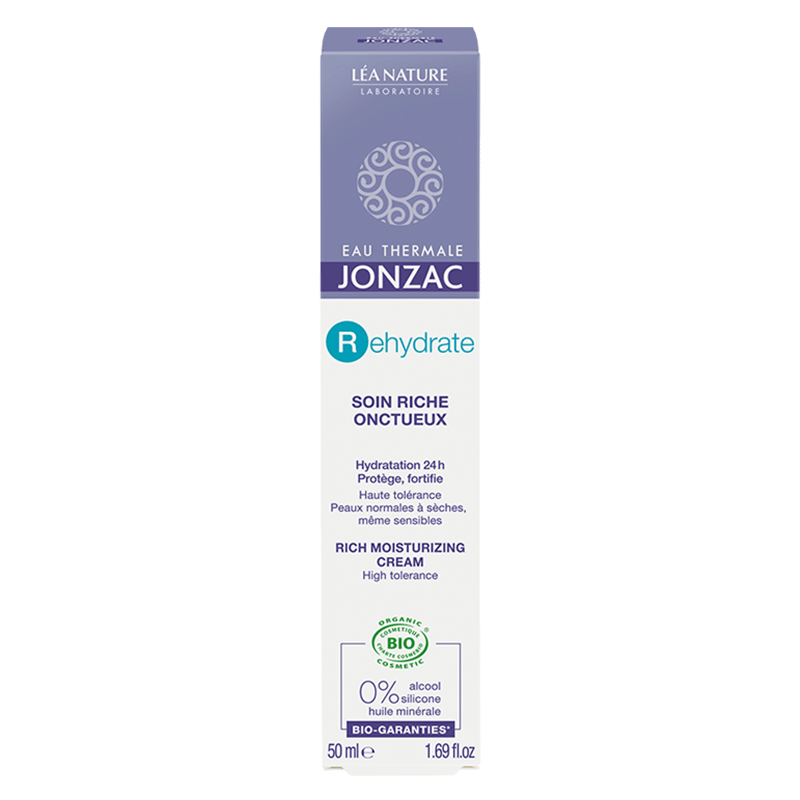 JONZAC REHYDRATE soin riche onctueux BIO 50 ml