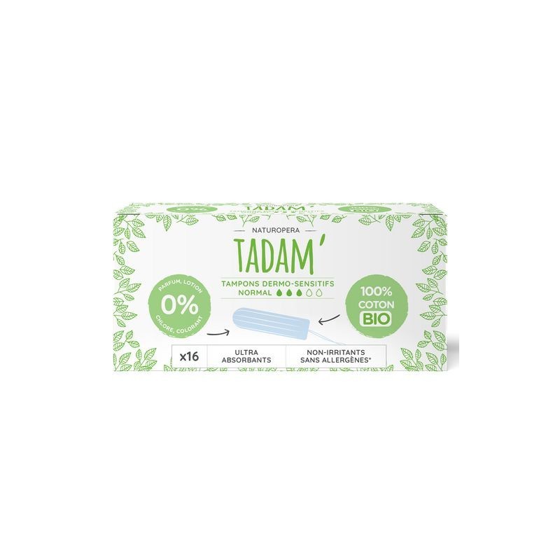 TADAM Tampons Bio Normal+ 3gttes boite 16U