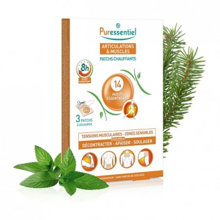 PURESSENTIEL ARTICULATION ET MUSCLES patchs chauffants boite 3