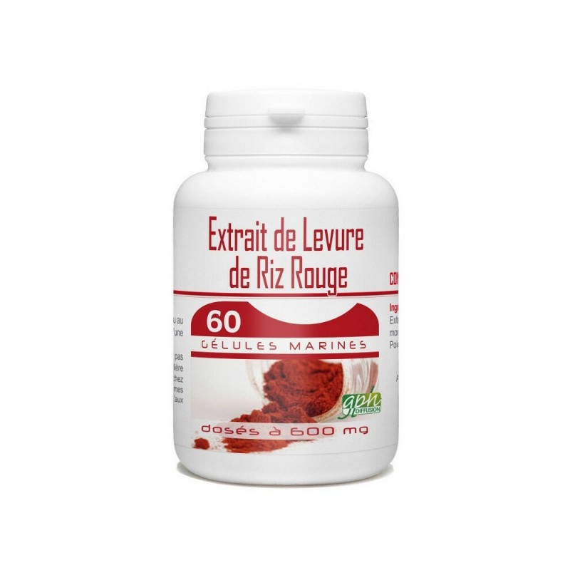 GPH DIFFUSION Extrait Levure de riz rouge 600 mg | 60 gélules