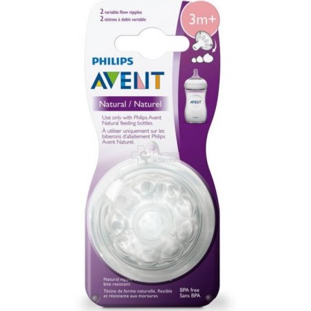 Avent Philips Tétine Natural 3 mois et + B2 Débit variable