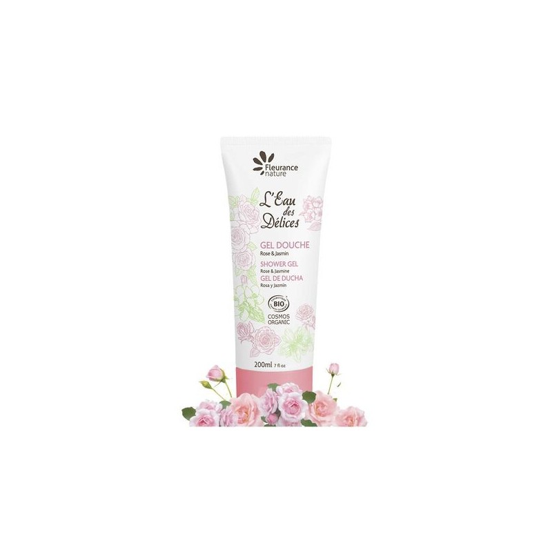 FLEURANCE NATURE Gel Douche eau des Délices Rose & Jasmin | 200 ml