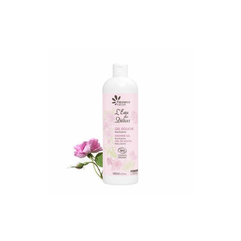 FLEURANCE NATURE Gel Douche L'Eau des Délices Rose & Jasmin | 500 ml