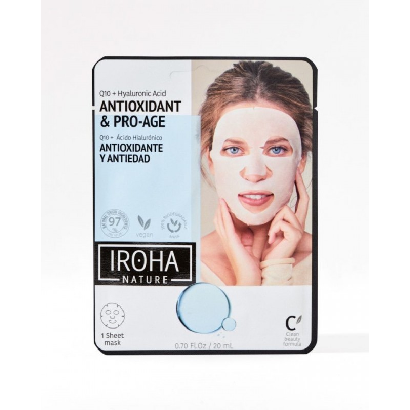 IROHA MASQUE VISAGE GLOW PEELING ILLUMINATEUR Q10 ET ACIDE GLYCOLIQUE 20ML