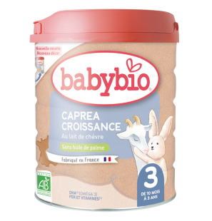 BABYBIO CAPREA CROISSANCE au lait de Chèvre 3ème âge lait infantile bio | 800 G