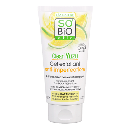 SO'BIO ETIC CLEAN’YUZU gel exfoliant anti imperfections | 150 ml