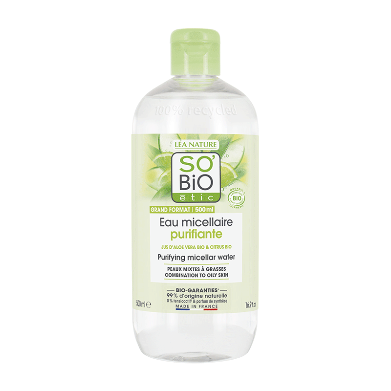 SO'BIO ETIC HYDRA ALOE VERA eau micellaire purifiante | 500 ml