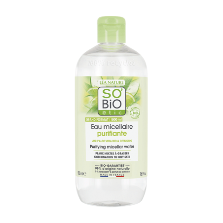 SO'BIO ETIC HYDRA ALOE VERA eau micellaire purifiante | 500 ml