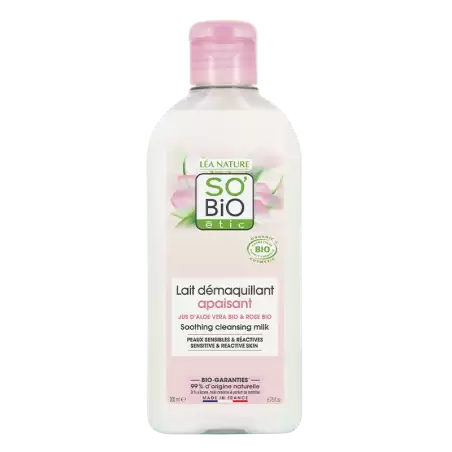 SO'BIO ETIC HYDRA ALOE VERA lait dermo-démaquillant | 200 ml